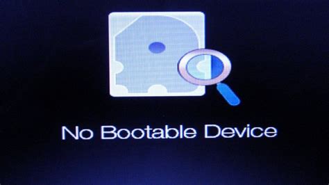 no bootable device is detected